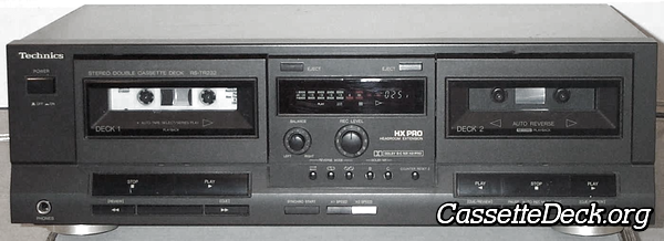 Doppel Kassetten Deck Tapedeck Technics RS-TR232 Stereo Double Cassette Deck 