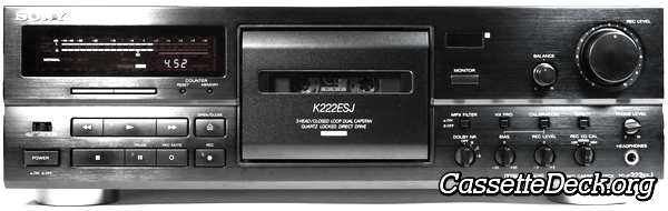 Sony TC-K222ESJ Stereo Cassette Deck | CassetteDeck.org